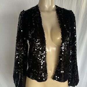 Love on a Hanger Black Sequin Blazer